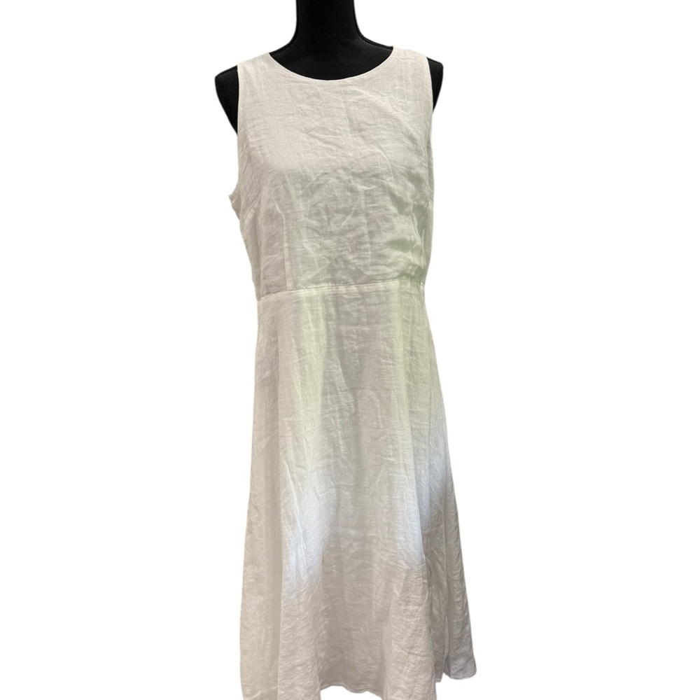 Talbots Classic White Midi Dress